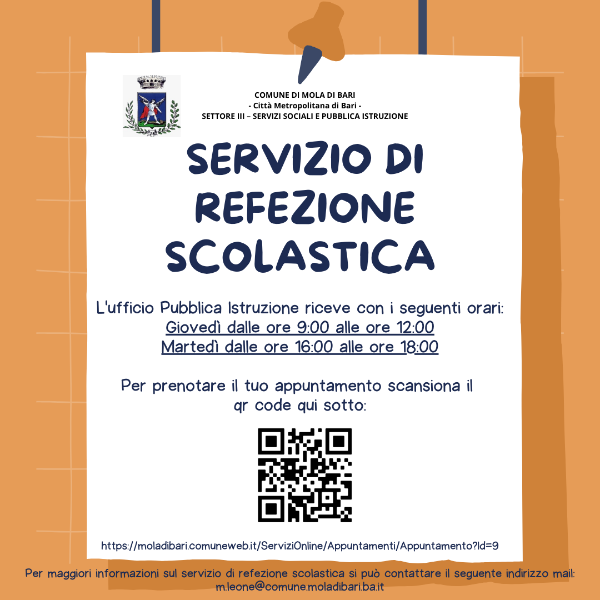 Prenotazioni Refezione Scolastica